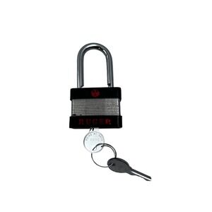 Ruger Padlock OS Black Red Laminated Steel Gun Safety Lock with 2 Keys Unisex